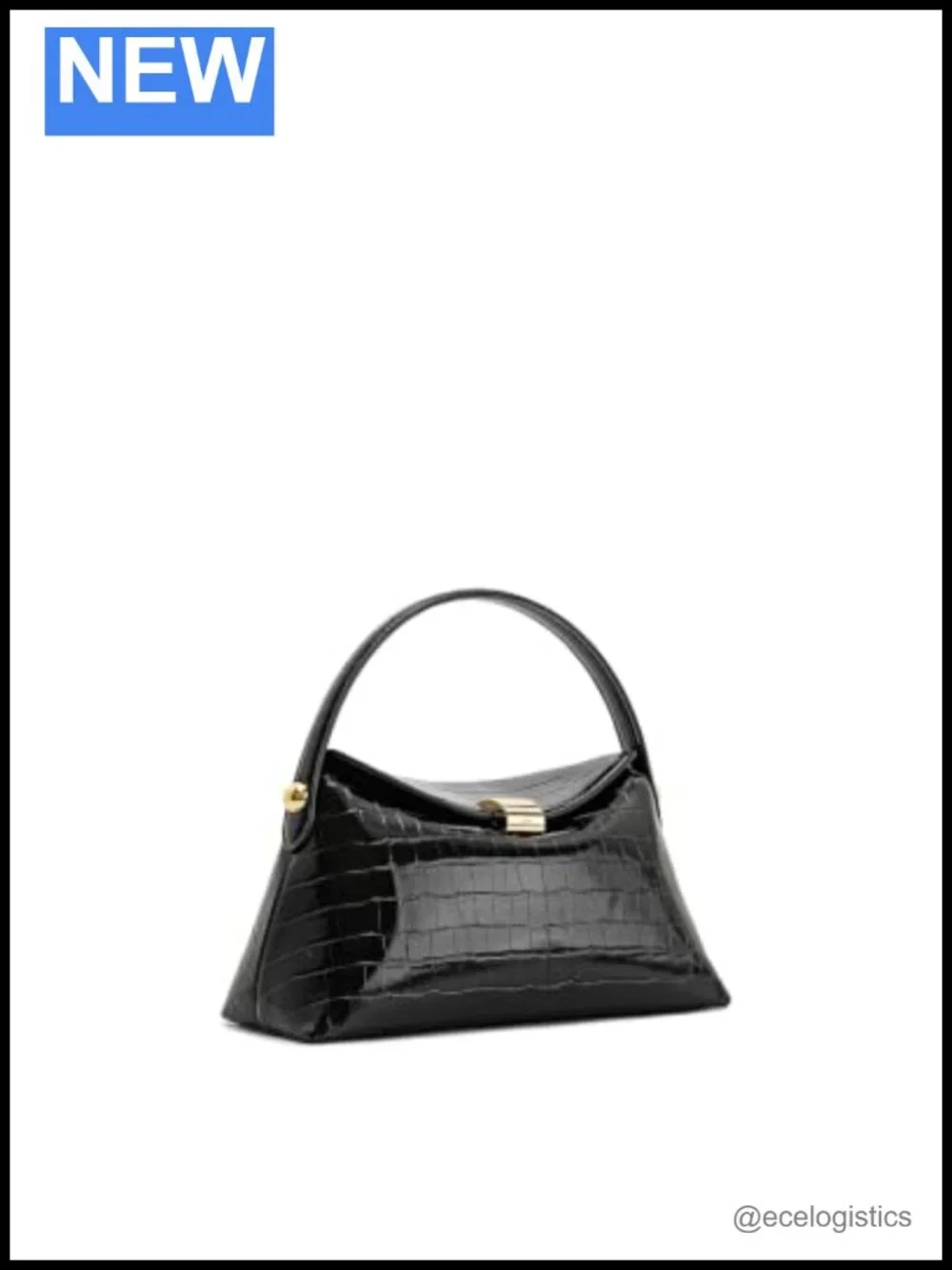 Croc-Embossed Vegan Leather Top Handle Bag Crossbody Satchel